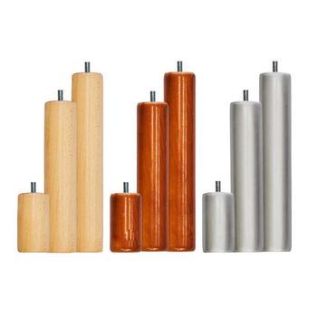 Pack De 7 Patas De Madera Maciza - Para Somier O Bases Tapizadas - Altura: 10cm - Color Haya Factory Colchon