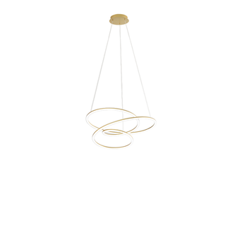 Lámpara Colgante Led Spira De Metal Dorado Cepillado De 96 W