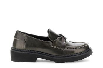 mocasines de mujer efecto piel cepillada con accesorio anthracite 36