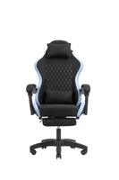 silla gamer mars gaming mgcxfgrbl negra y azul reclinable reposabrazos ajustable reposapies cojines