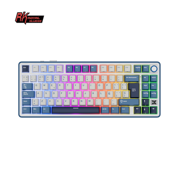 Teclado Mecánico Inalámbrico RK Royal Kludge X87 Español, 80%, RGB, Intercambiable en Caliente, 2.4G/Cableado/Bluetooth, Teclado Gamer, Teclas PBT