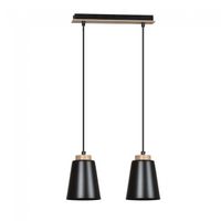 regleta de techo lasso negro 2 luces