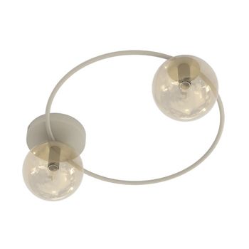Plafón de techo buga moca ámbar (2 luces)