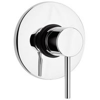 mezclador de ducha empotrable con placa exterior cromada  salice