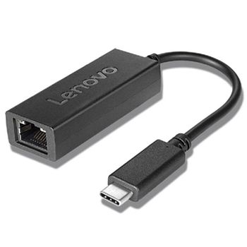 Adaptador de red Lenovo 4X90S91831 USB Tipo C a Ethernet RJ-45 Negro