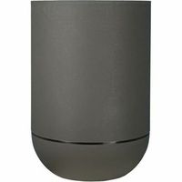 maceta circular de plastico gris riviera