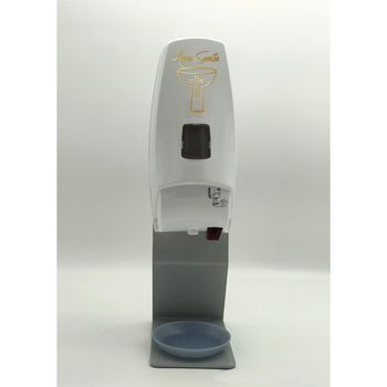 Dispensador Automático Para Agua Bendita De Sobremesa. Diseño 2 Logo Color Dorado