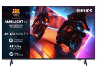 tv mini led 85 - philips ambilight 85mled910 4k qd miniled 215cm smart dolby vision y atmos titan os negro