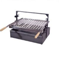flores cortes - soporte barbacoa con cajon y parrilla inoxidable 500 x 410 x 420 mm