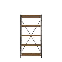 estanteria de metal y madera de color beige