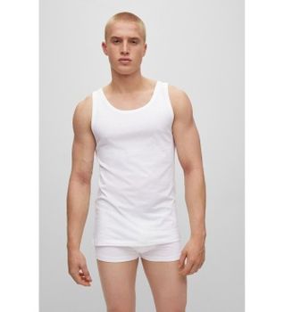 BOSS para hombre. 50475278 Pack 3 Camisetas sin mangas 3P Classic blanco (XL), Casual, Algodón, Sin mangas / Tirantes