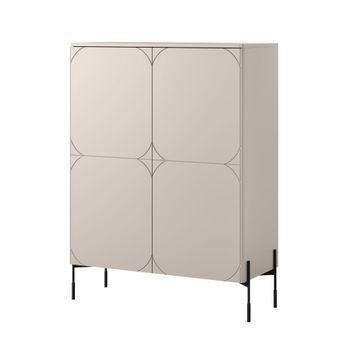 Aparador de 2 puertas con pie de metal cachemira 124x140 cm