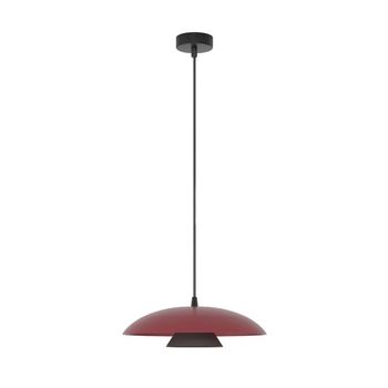 Lámpara colgante tisa burdeos+negro