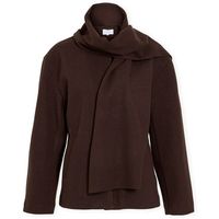 vila abrigo lucia jacket - coffee bean para mujer