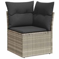 sofa esquinero de jardin  sofa de exterio con cojines ratan sintetico gris claro