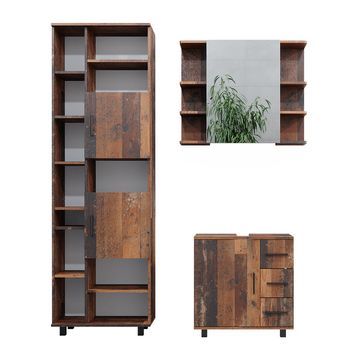 Conjunto De Muebles De Baño Ilias 3 Piezas, Con Mueble Bajo 60 Cm Vicco