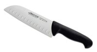 cuchillo santoku con alveolos acero inoxidable nitrum de 180 mm negro