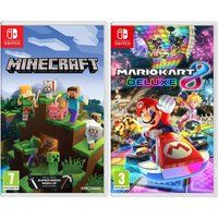nintendo switch minecraft  mario kart 8 deluxe bundle red