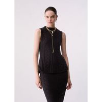 liu jo camiseta tirantes top de punto de ochos para mujer