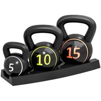 sportnow pesas rusas de 22 kg 45 kg 68 kg relleno de arena con mango ancho antideslizante para ejercicios y entrenamiento negro   aosom espana