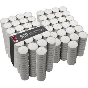 Velas Blancas | Pack Velas De 500 Unidades | Velas De Té Calientaplatos | Tealight | 8 Horas De Duración | Velas Decorativas Sin Perfume | Com-fort House