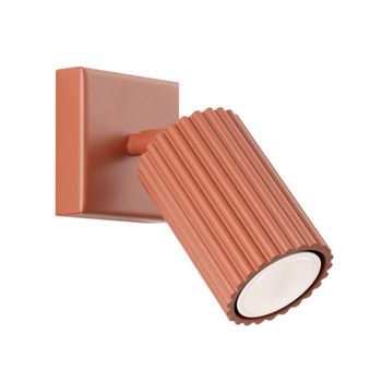 Lámpara de pared ocre rojo aluminio alt. 8 cm