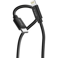 cable verbatim usb-c a lightning 1 m blanconegro 2 unidades