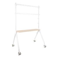 tooq ilove soporte de suelo con ruedas para tv hasta 80 max 50kg haya blanco