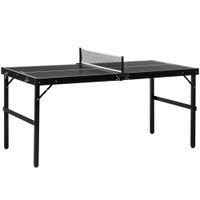 sportnow mesa de ping pong plegable con marco de aluminio 152x76x72 cm negro