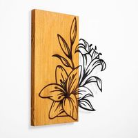 decoracion pared de madera ma-280 nogal negro 58x52 cm