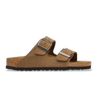 Birkenstock para mujer. 1032717 Sandalias de Piel Arizona (Ajuste Estrecho) marrón (37), Plano, Ante, Ninguno, Casual