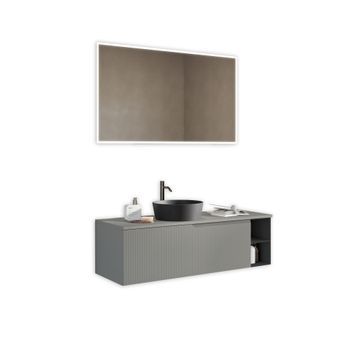 Composición Baño 5 Piezas Venere Gris En Mdf