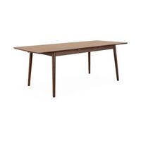 mesa de comedor rectangular extensible de 6-8 plazas nogal