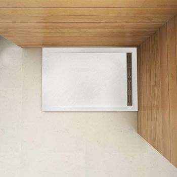 Plato De Ducha Antideslizante 80x90x3cm Gelcoat,válvula Incluida Aica