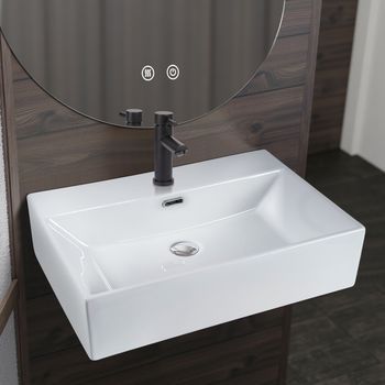 Lavabo De Sobreponer Blanco 51 X 42 X 15 Cm Cerámica Zmh