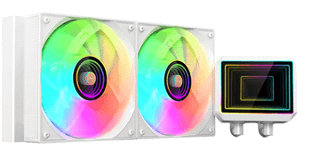 SISTEMA DE REFRIGERACION LIQUIDA MARS GAMING ML-TWO240W 2x120mm ARGB 450W TDP COLOR BLANCO