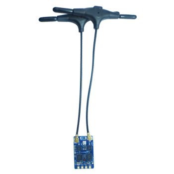 BAYCKRC 2.4G Receptor TCXO RX ELRS de Doble Núcleo con Soporte de Antena Tipo T Doble y Actualización Wifi para Drones d