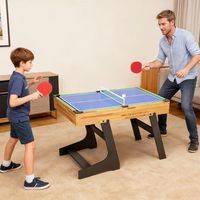 mesa multijuegos de mdf plastico sportnow 120x106x82 cm natural