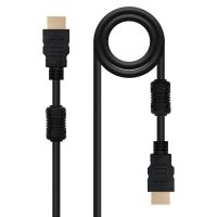 cable hdmi nanocable 10151802 18m v14 macho-macho alta velocidad ferrita oro 4k 3d negro
