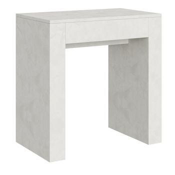 Consola extensible 78x47/299 cm efecto madera blanco espatulado