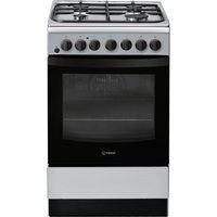 indesit is5g4phss 50 cm duel fuel cooker - silver silver