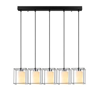 Lámpara De Techo Swank-702-5s1 Negro Hierro Diámetro 85x113 Cm