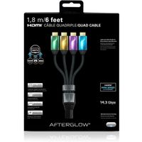 cable hdmi pdp quad 6 afterglow verdedoradolilaazul - proteccion contra interferencias maxima integridad de la senal