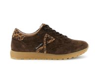 zapatillas de ante con insertos animal print dark brown 40