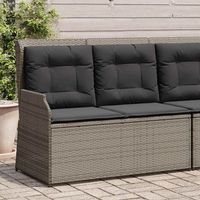 sillon reclinable de jardin  silla de exterior con cojines ratan sintetico gris cfw799045