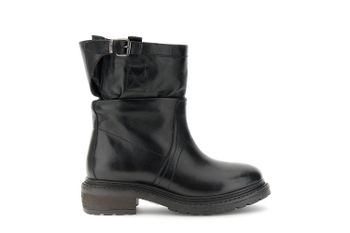 botines de piel black 36