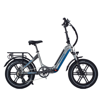Electric Fat Tire Bike Jobobike Romer, 48v 250w Bafang Motor, All Terrain, Bluegray
