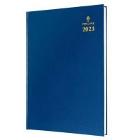 collins 35 desk diary a5 week to view 2023 - blue