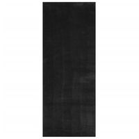 alfombra de pelo corto suave lavable huarte negro 80x200 cm vidaxl
