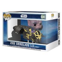 figura pop rides deluxe zeb orrelios en razor crest de star wars the mandalorian y grogu
